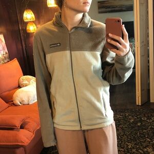 Columbia Cream and Tan Fleece Jacket